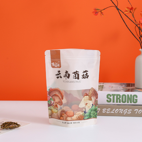 野生菌菇干食品自立自封袋田野風云南香菇木耳鋁箔包裝袋