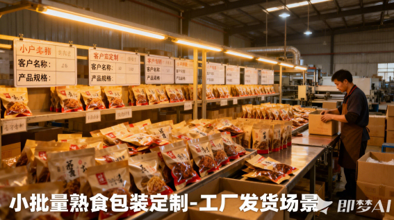 小批量熟食包裝定制-工廠發貨場景
